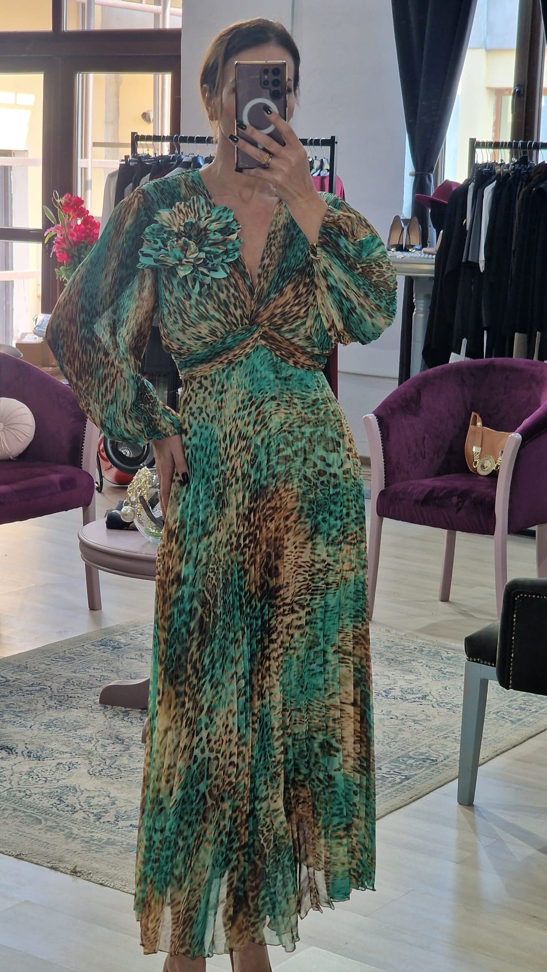 Rochie dama plisata