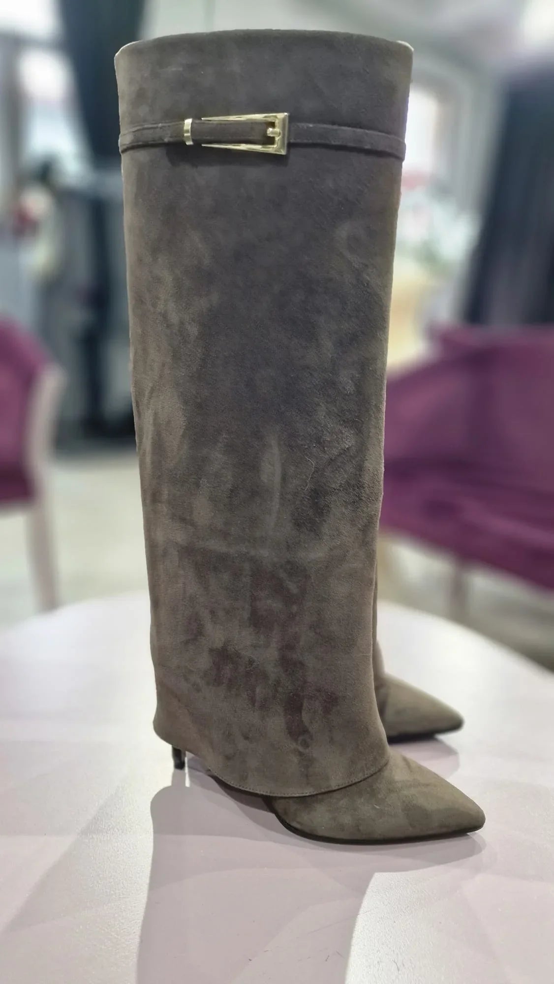 Cizme dama din piele intoarsa