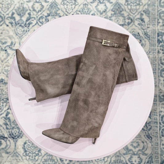 Cizme dama din piele intoarsa