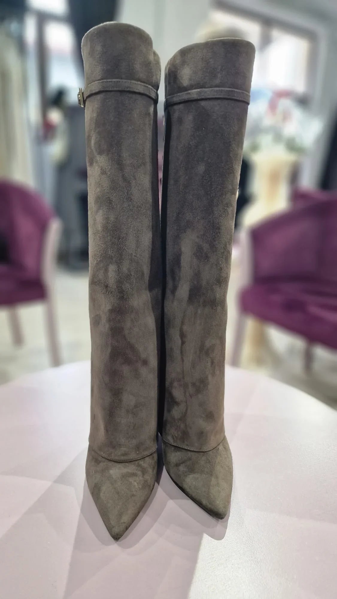 Cizme dama din piele intoarsa