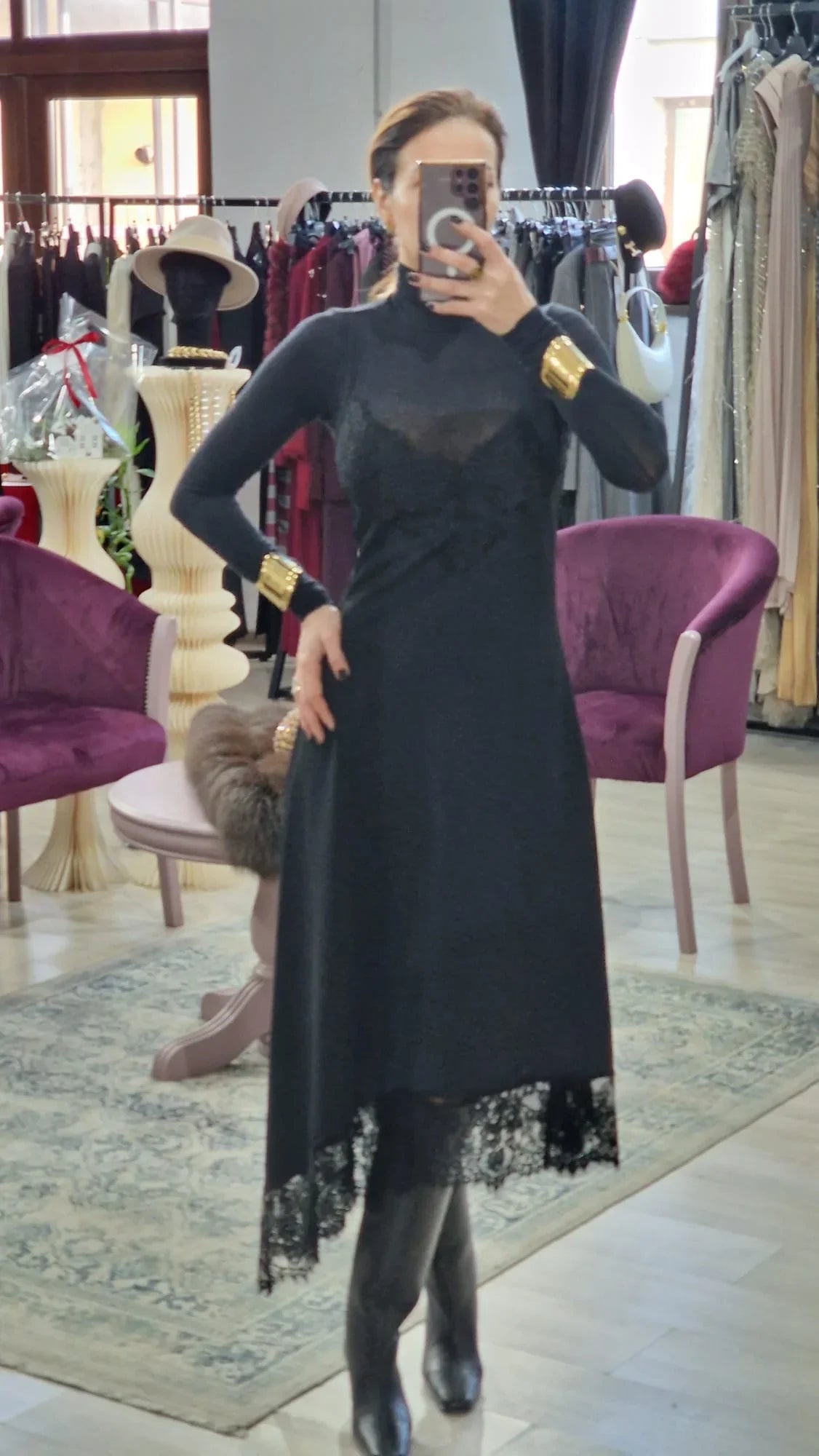 Rochie dama asimetrica