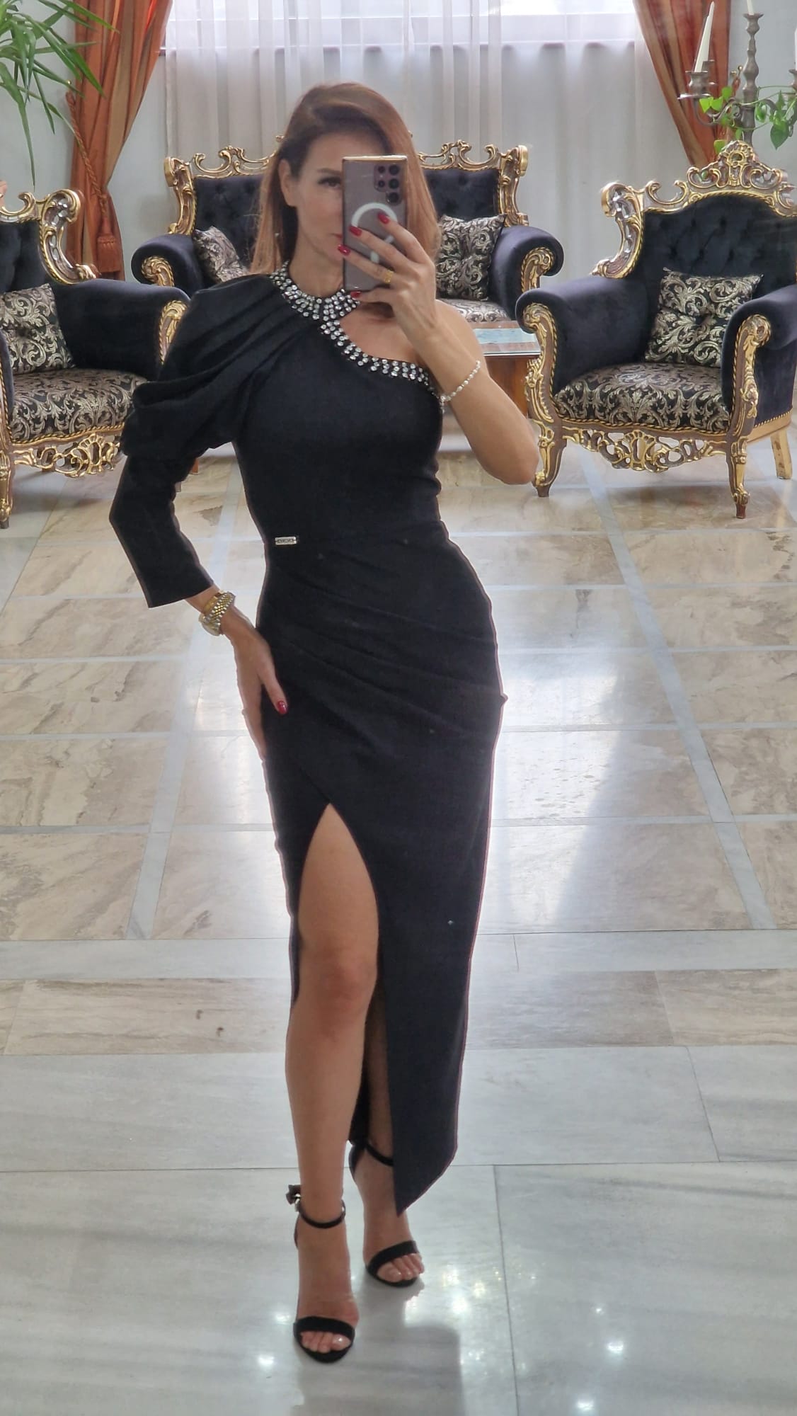 Rochie dama asimetrica