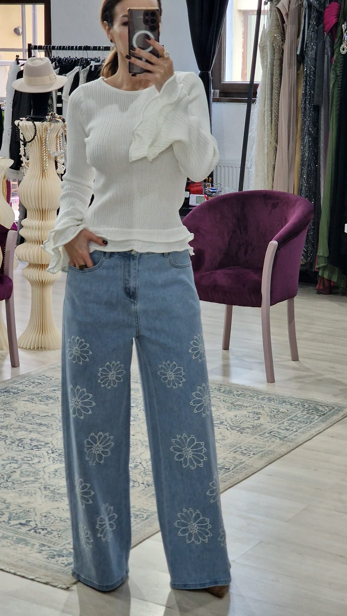 Blug dama blu croi lejer - Boutique For You