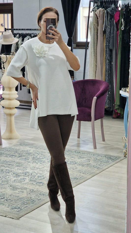 Bluza dama cu accesoriu floare - Boutique For You