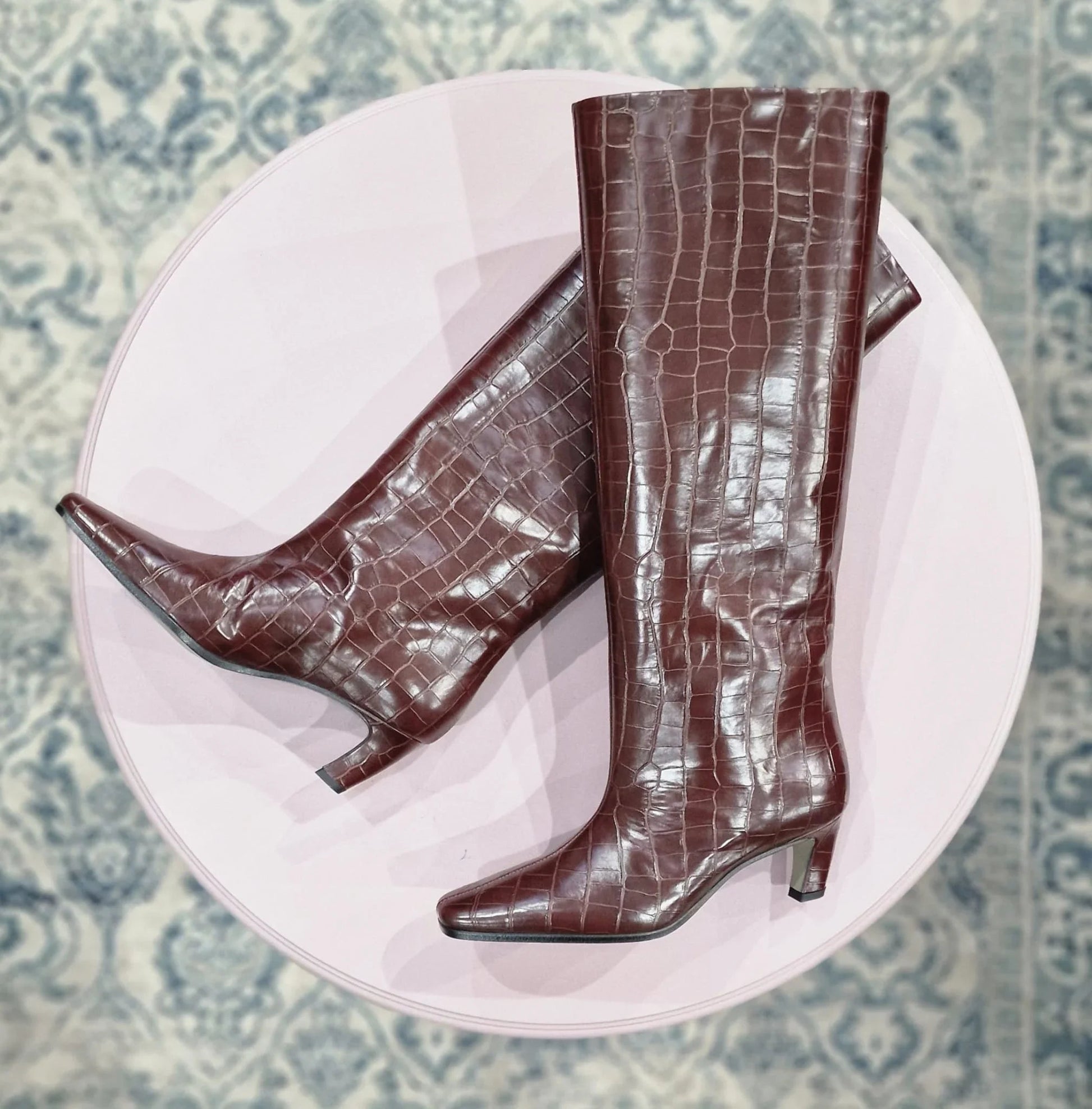 Cizme dama croco print - Boutique For You
