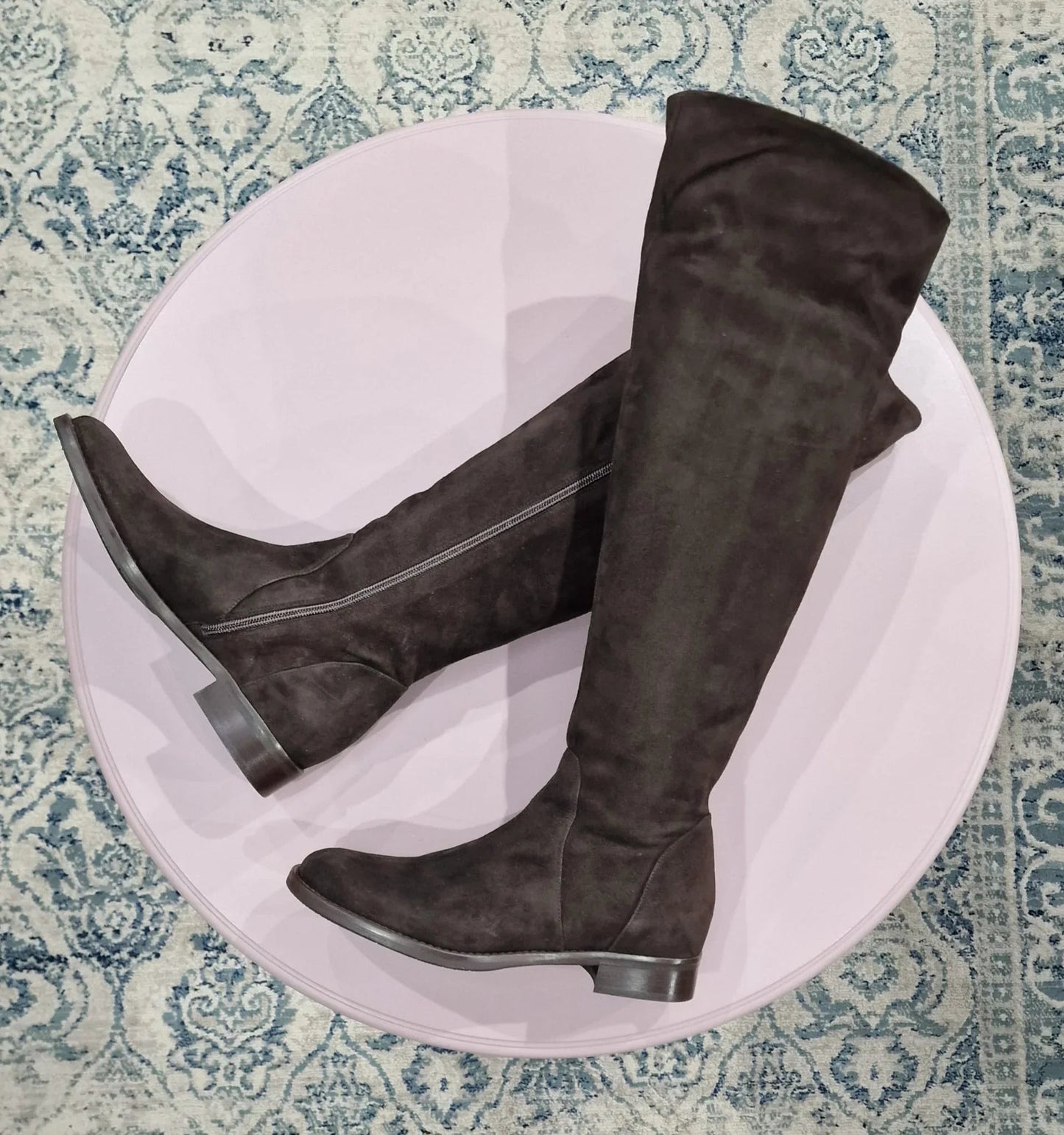 Cizme dama din piele întoarsă - Boutique For You