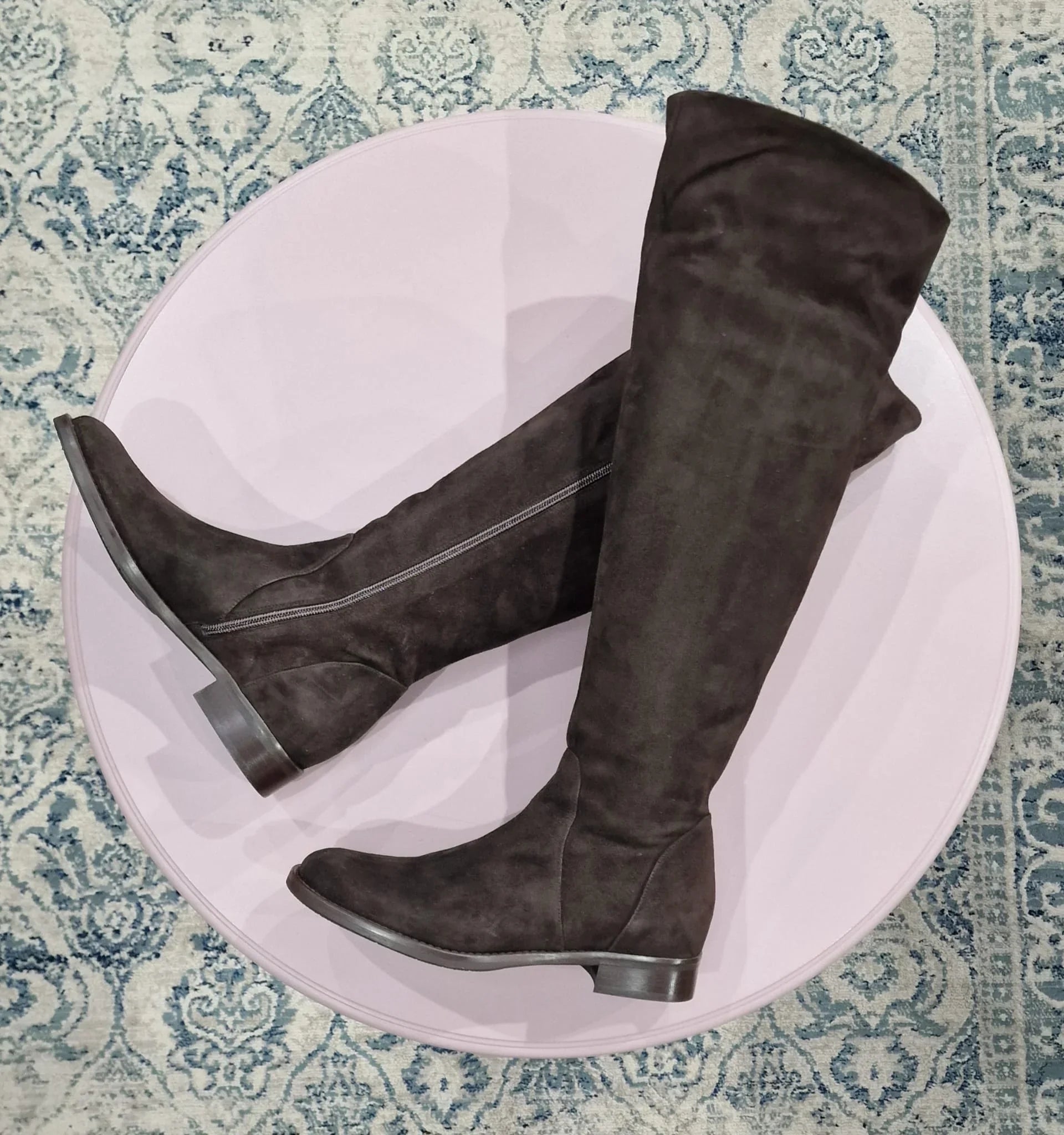 Cizme dama din piele întoarsă - Boutique For You