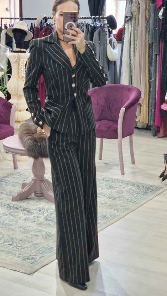 Compleu dama cu dungi aurii - Boutique For You