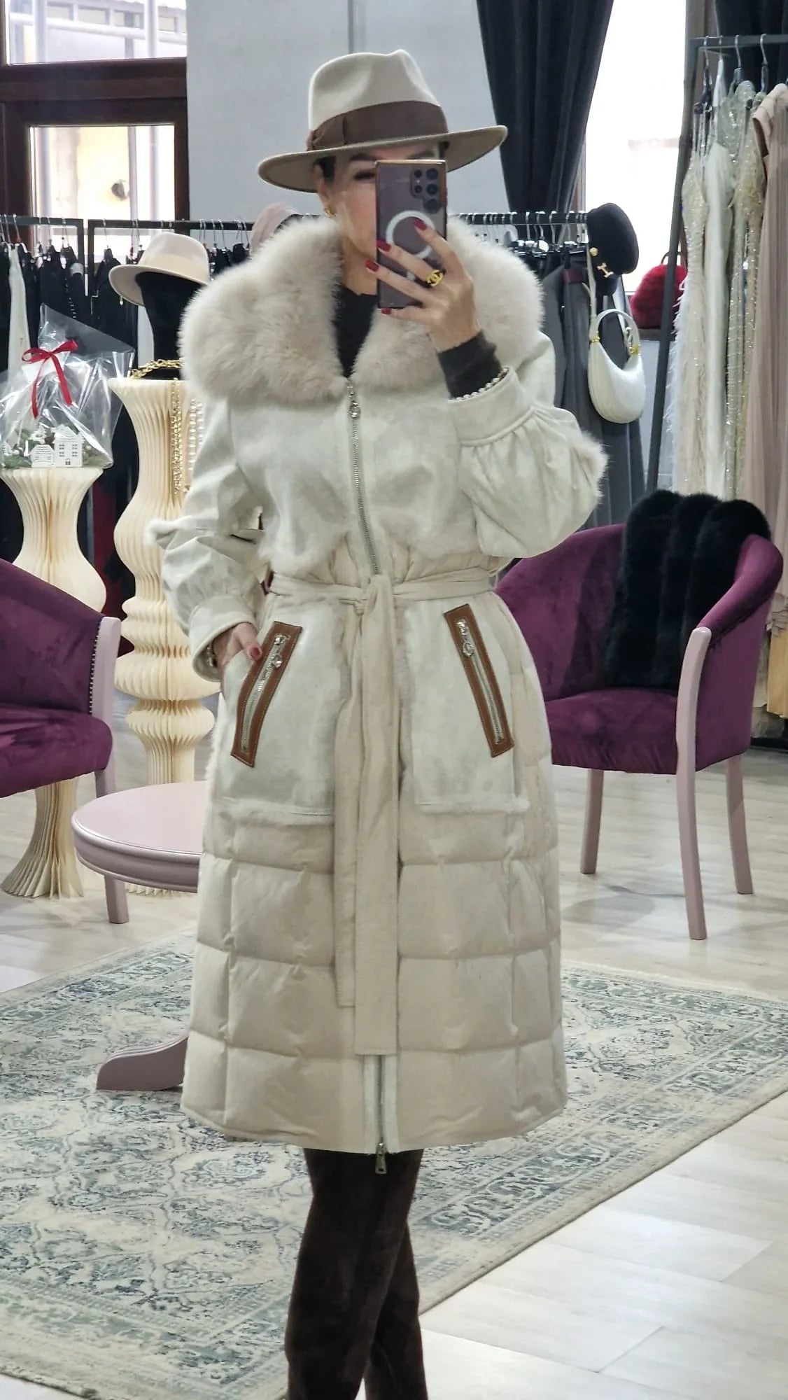 Geaca dama cu guler blana - Boutique For You