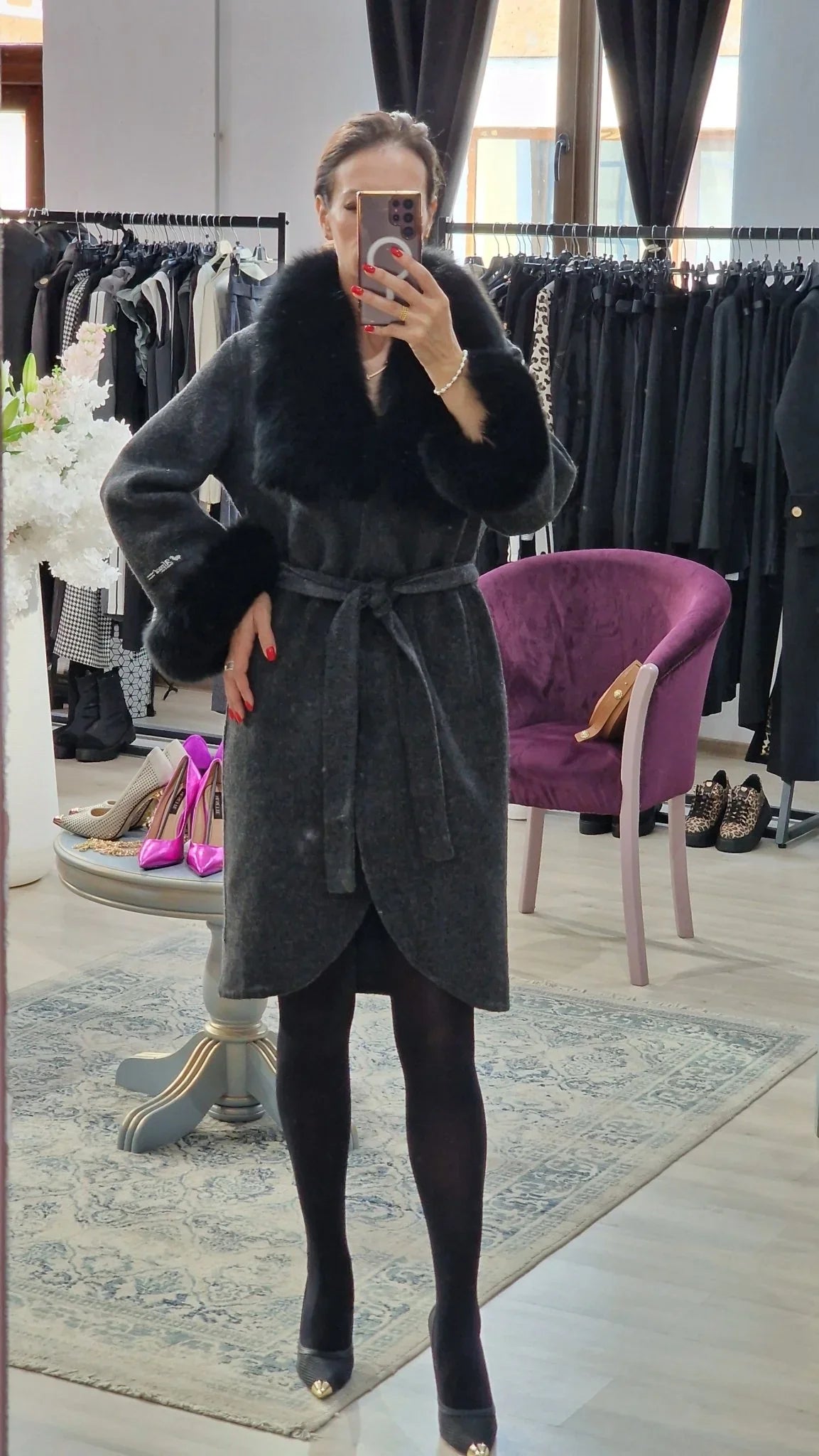 Palton dama alpaca - Boutique For You