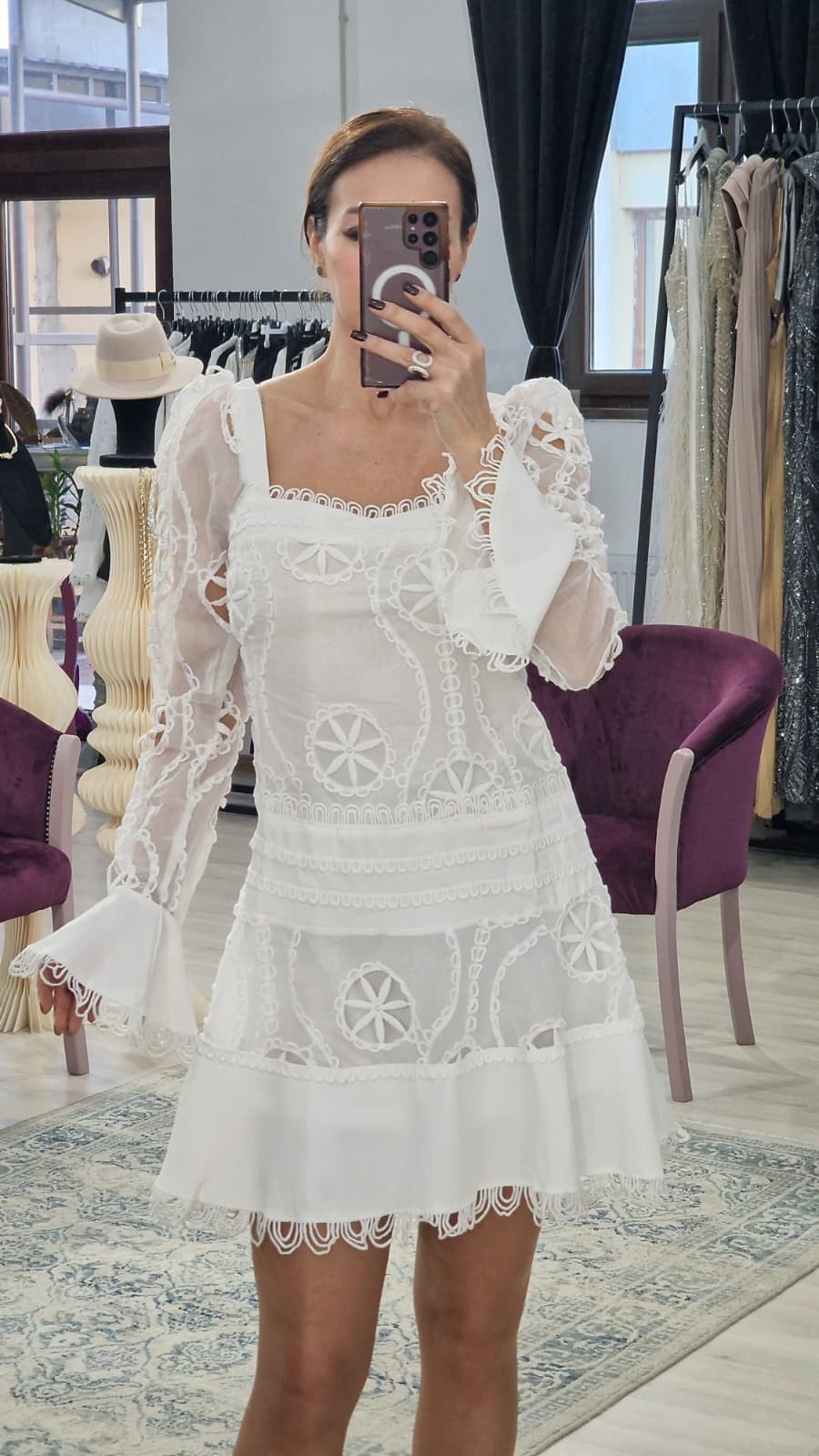 Rochie dama alba - Boutique For You