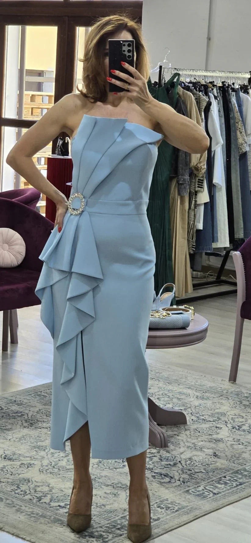 Rochie dama de ocazie blu - Boutique For You