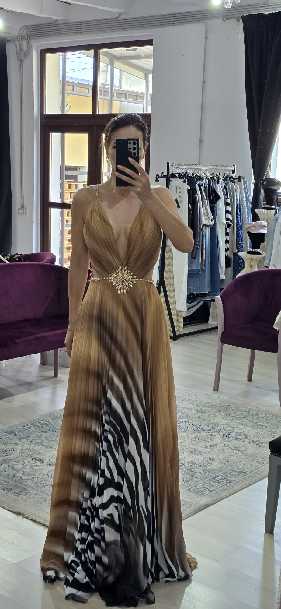 Rochie Dama eleganta plisata - Boutique For You