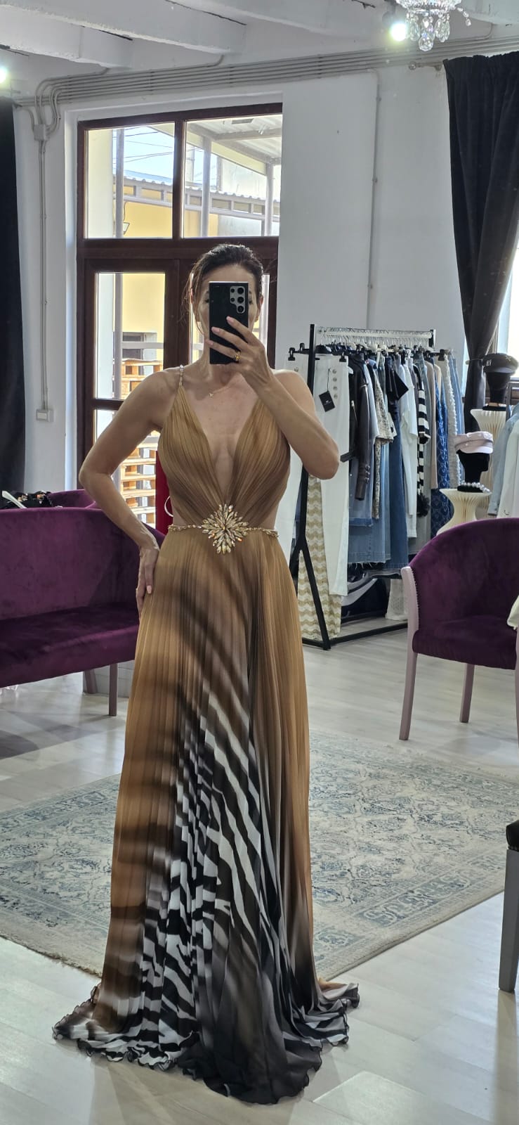 Rochie Dama eleganta plisata - Boutique For You