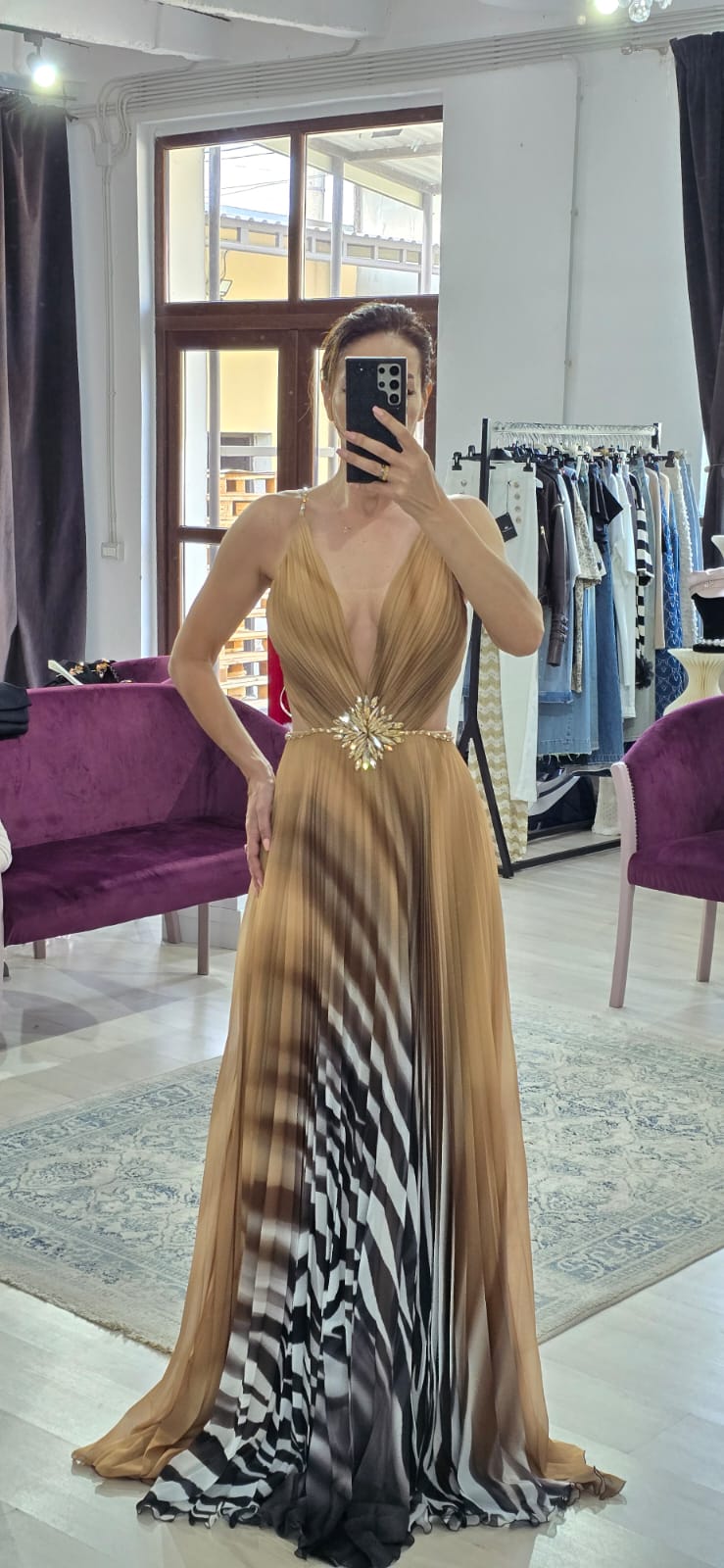 Rochie Dama eleganta plisata - Boutique For You
