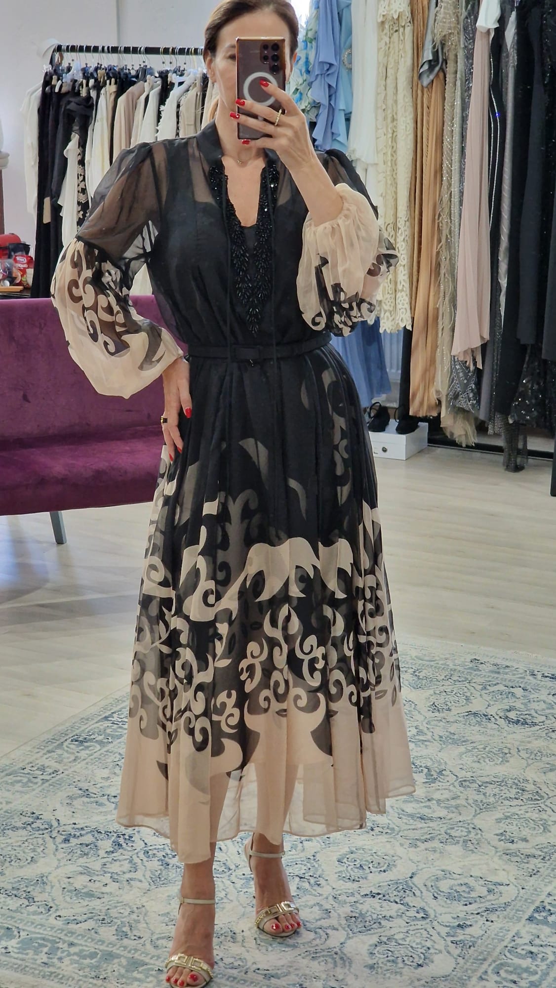 Rochie dama imprimeu deosebit - Boutique For You