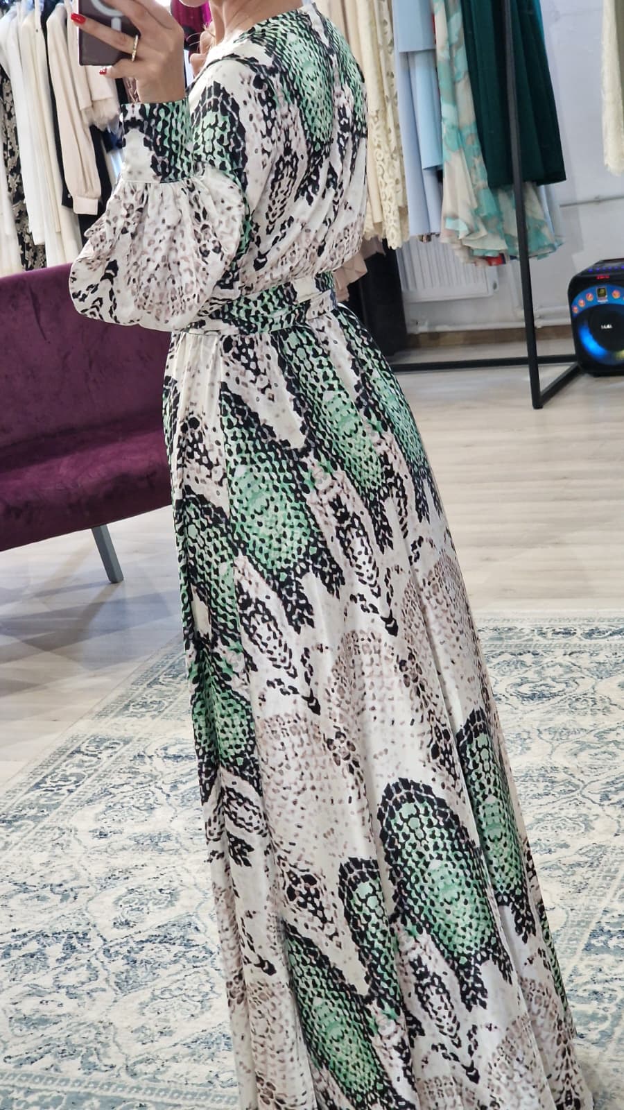Rochie dama lunga animal print - Boutique For You