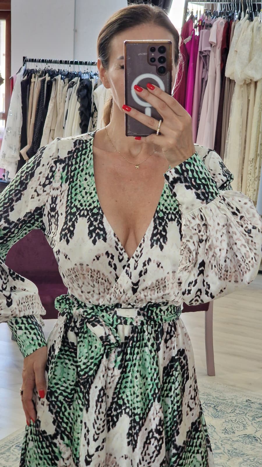 Rochie dama lunga animal print - Boutique For You