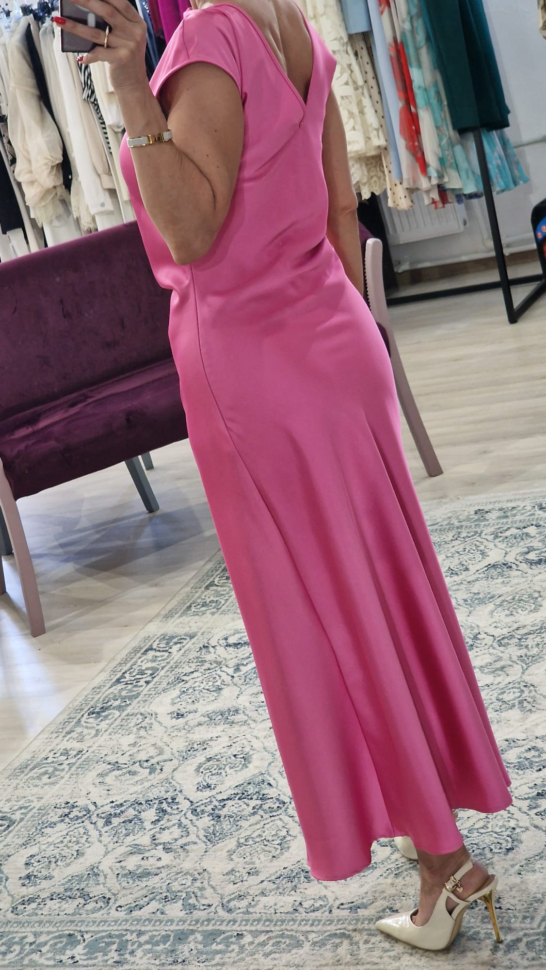 Rochie dama satin Imperial - Boutique For You