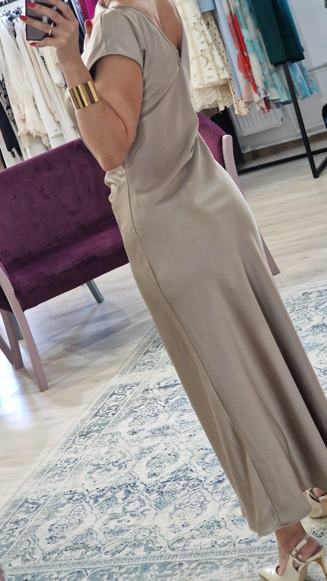 Rochie dama satin Imperial - Boutique For You