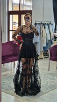 Rochie dama din dantela cu catifea