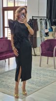 Rochie dama de ocazie midi neagra